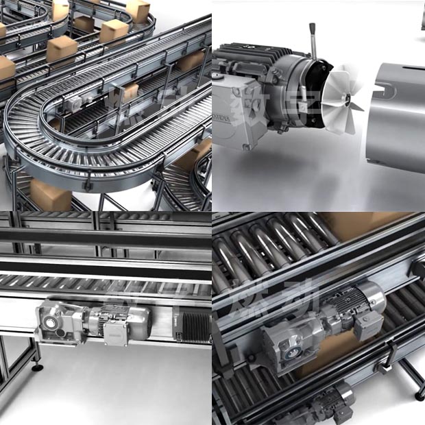 生產線/流水線傳輸電機產品演示動畫 