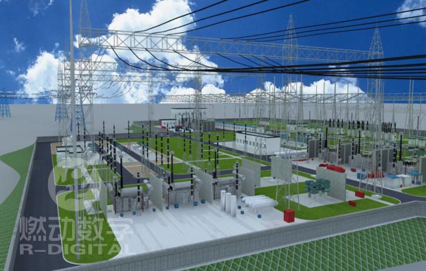 220kv變電站工程三維動畫演示系統(tǒng) 